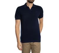 Antony Morato Uomo Polo in filato morbido con logo, Blu