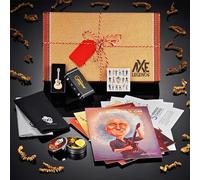 Antony Scott - Set regalo per chitarra, 1 plettro Geek Delrin, con scatola in metallo, 1 spilla smaltata Geepin Les Paul per chitarra con confezione regalo, confezione da 2 pezzi