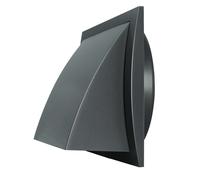 Antracite Muro Presa Condotto Cowl 150mm x 150mm/100mm Tubo Linguetta
