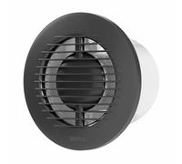 Antracite Silenzioso Rotondo Bagno Extractor Fan 100mm/10.2cm con Sfera Bearing