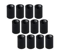 Antrader 12pcs Silicone Protector per maniglia del gabinetto, copertura rotonda della maniglia della porta, nero