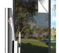 Antrect Pellicola Specchio per Finestra 30x200cm Pellicola Finestra Anti Sguardo, Protezione Solare per Finestra, Filtro Anti UV, Anti Calore con Accessori di Installazione, per Soggiorno, Camera