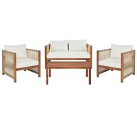 ANTRIA 4 posti Set da giardino con tavolo Beige Legno d'acacia