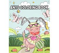 Ants Coloring Book: Bold & Easy designs for kids and adults