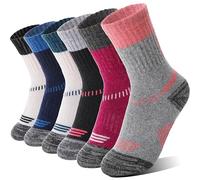 ANTSANG Calzini Lana Merino Bambini Trekking Escursionismo Ragazzi Ragazze Neonati Termici Caldi Inverno Spessi Imbottiti Neve Sci Crew Calzini Calze (Mescolanza creativa di colori,29-34)