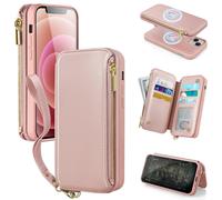 Antsturdy 2 in 1 staccabile per iPhone 14 plus portafoglio con Magsafe RFID bloccante magnetico Wireless Ricarica di ricarica PU Leather Telef