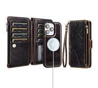 Antsturdy per iPhone 12 Pro Max Wallet Case con slot di supporto per carta di credito Compatibile con MagSafe Magsafe 2 in 1 staccabile in pelle puma