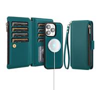 Antsturdy per iPhone 12 Pro Max Wallet Case con slot di supporto per carta di credito Compatibile con MagSafe Magsafe 2 in 1 staccabile in pelle puma