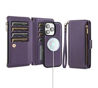 Antsturdy per iPhone 14 Pro Max Wallet Case con slot di supporto per carta di credito Compatibile con Magsafe Magsafe 2 in 1 staccabile in pelle puma