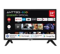 Antteq AG24F1DCU TV Smart TV 24 pollici (61 cm) con Voice Assistant, Prime Video, Wi-Fi, DVB-C/T2/S2