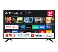 Antteq AV42F3 Smart TV 42 pollici (106 cm) Televisore con Prime Video, Youtube, Wifi, Triple-Tuner DVB-T2 / S2 / C