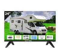 Antteq Televisore LED 24 Pollici (60 cm) HD con 12V - Senza Smart TV, Triple Tuner DVB-C/T2/S2, Modalità Hotel, Audio Dolby, SCART & CI+ - Ideale per Camper, Campeggio e Hotel