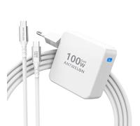 ANTWELON 100W USB C Caricatore GAN Tipo C Alimentatore per MacBook Pro 16 15 14 Zoll, MacBook Air, iPad Pro, Galaxy S24 S23, Dell XPS, HP, Thinkpad Yoga, Laptop, Telefoni (bianco)