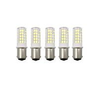 ANTYX Ba15d LED Dimmerabile 64LEDs 2835 5W 350lm Contatto Doppio Base a Baionetta 40W Alogeno Equivalente AC 110V 120V 130V Lampadina LED 5-Pack Colore Bianco Freddo