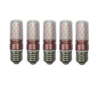 ANTYX Basso voltaggio E26 / E27 10W LED Lampadina di Mais della Lampadina 60 2835 SMD AC/DC 12V & 24V Luci a Candela a Prova di Esplosione ACDC 12-40V (Pack 5) (Colore : Rosso)
