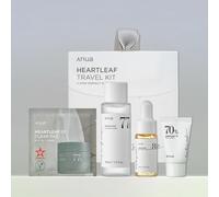 Anua Kit coreano di prova per lisciatura heartleaf | formato da viaggio, set regalo con tampone trasparente Heartleaf 77, tonico levigante Heartleaf77% e lozione quotidiana e fiala lenitiva idratante