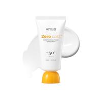 Anua Zero-Cast Moisturizing Sunscreen SPF 50+ - Crema Solare Viso Coreana, Protezione UVA/UVB, Zero Effetto Bianco, Glow Naturale, Niacinamide, Acido Ialuronico, Oil-Free, Base Trucco (50 ml)
