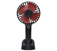 ANUBE Mini ventilatore portatile portatile, portatile, ventilatore personale ricaricabile a batteria alimentato a batteria ventilatore elettrico da tavolo con base, batteria 2500 mAh 4 modalità (nero)
