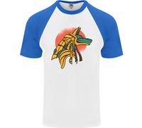 Anubis Antico Egitto Egiziano God Mitologia Uomo S/S Baseball T-Shirt