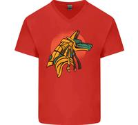 Anu ntico Egitto Egiziano God Mitologia Uomo Scollo A V Cotone T-Shirt