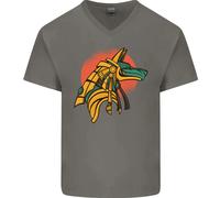 Anu ntico Egitto Egiziano God Mitologia Uomo Scollo A V Cotone T-Shirt