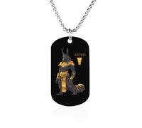 Anu ollana in acciaio al titanio nero e oro, regolabile, gioiello con ciondolo per donne e uomini, idea regalo, 23.6in（60cm）, Acciaio al titanio