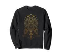 Anubis Geometria Sacra Ankh Sfinge Antico Egitto Felpa
