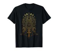 Anubis Geometria Sacra Ankh Sfinge Antico Egitto Maglietta
