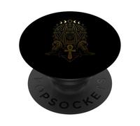 Anubis Geometria Sacra Ankh Sfinge Antico Egitto PopSockets PopGrip Adesivo