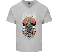 Anu od Of The Dead Antico Egiziano Egitto Uomo Scollo A V Cotone T-Shirt