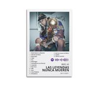 Anuel AA Las Leyendas Nunca Mueren - Poster decorativo da parete per interni, decorazione artistica da parete, per interni, bar, ristorante, decorazione estetica, poster per soggiorno, 40 x 60 cm,
