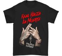 Anuel AA Real Hasta La Muerte Shirt Moda Uomo T Shirt Top Black S