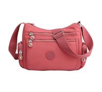 Anulely Borsa multi tasca | Borsa da donna alla moda | Borsa casual multi-tasca, nylon di grande capacità, spallacci regolabili per telefoni cellulari, rosa, Refer to description