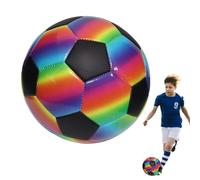 Anulely Calcio Arcobaleno Calcio - Calcio Sportivo Colorato | Pallone da Calcio Portatile in PVC Attrezzature Sportive Pallone Fitness per Spiaggia Giardino Parco Giochi