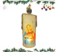 Anulely Candele tremolanti a LED, candele realistiche, candele a LED per preghiera di devozione per regali religiosi, decorazioni natalizie, decorazioni per la casa