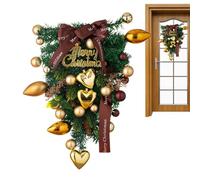 Anulely Corona di porta di Natale,Decorazione dell'albero di corone d'inverno | Corona artificiale, albero di Natale al contrario, decorazione della porta di Natale, decorazione della porta d'ingresso