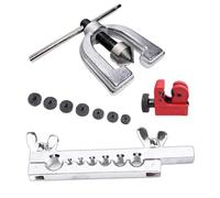 Anulely Kit di strumenti di svasatura del freno, strumento di svasatura in rame - Kit di strumenti a doppio torcitura automatico | Kit di strumenti di svasatura del freno di riparazione dei freni per