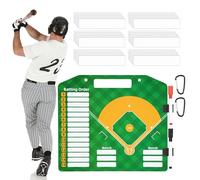 Anulely Lavagna da softball per panchina - Cancella facilmente lavagna magnetica per panchina, con 2 pennarelli per allenatori, hockey, calcio, pallavolo, calcio, pallacanestro