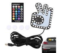 Anulely Luci di avvertimento per auto, luce per dito del segno dell'automobile a LED | Decalcomania LED con gesto automatico luminoso - Accessori per auto divertenti unici, luci di avvertimento a LED,