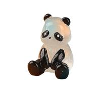 Anulely Pandas Luminoso in Resina Decorazione Paesaggio Animali Miniature Carini Figure Animali Che Brillano al Buio | Figure di Panda in Resina per Vasi di Fiocco