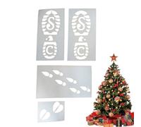 Anulely Stampe di Natale, Stencil di Impronta di Vacanza, Texture leggera e Impronta Realistica di Babbo Natale per Regalo Gag