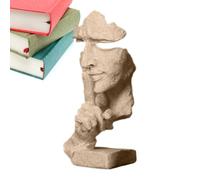 Anulely Statua dell'uomo Silenzioso, Le est une Figurine en Or | Pensatore Scultura Arte Astratta Statue in Resina,Oggetti decorativi creativi, Figurine de Face per la decorazione della casa,