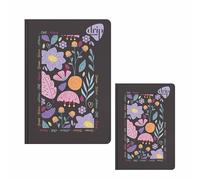 Anupam Drip Journal, 160 pagine, carta a righe da 80 g/m², vivaci pagine interne di design a 4 colori, copertina estetica morbida, formato A5 e A6, per diari, appunti e pianificazione (floreale