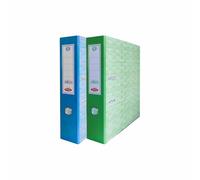 Anupam Excel - Raccoglitore a leva N4, 31 x 35 x 8 cm, con copertina stampata a forma di U, con foro per l'impugnatura delle dita, protezione per bordi in metallo, per ufficio, scuola, casa, nero