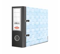 Anupam Excel - Raccoglitore a leva per coupon, formato N4V, 28 x 22 x 8 cm, copertina stampata a forma di U, con foro per impugnatura delle dita, protezione bordi in metallo, colore blu, confezione da