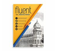 Anupam Fluent Bristol - Blocco di carta Bristol extra liscio, formato A3, 20 fogli, 200 g/m², ideale per animazioni, progettazione, adatto per matita, penna a inchiostro, carbone e pastelli