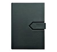 Anupam Lavish - Diario B5 in pelle PU, 80 g/m², a righe, con chiusura magnetica e portapenne, ideale per scrittori, giornalisti, riunioni di lavoro e studenti, colore: grigio