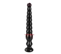 Anus Backyard Beads Anal Balls Long Anal Plug With Suction Cup Prostata Massage Butt Plug Sex Toys For Women Men Adults Products(Large size Black)
