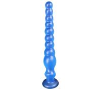 Anus Backyard Beads Anal Balls Long Anal Plug With Suction Cup Prostata Massage Butt Plug Sex Toys For Women Men Adults Products(Large size Blue)