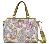 Anuschka Borsa con Scomparti - Collezione Wanderlust - Tessuto di nylon con finiture in vera pelle e opere d'arte stampate - Boho Paisley